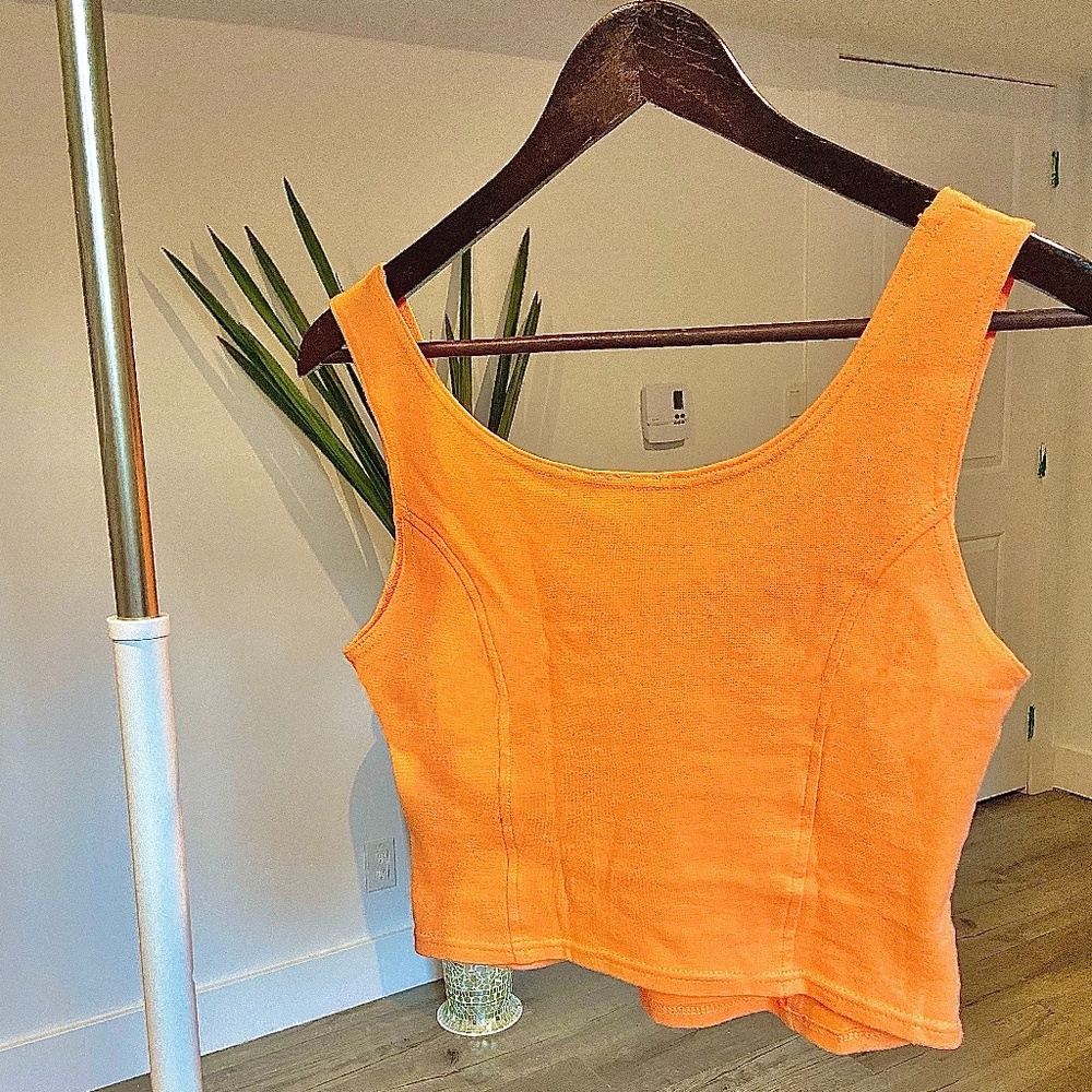 Fitted Orange Tank Top